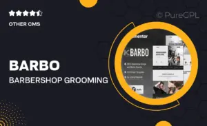 Barbo – Barbershop & Grooming Elementor Template Kit