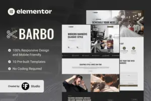 Barbo – Barbershop & Grooming Elementor Template Kit