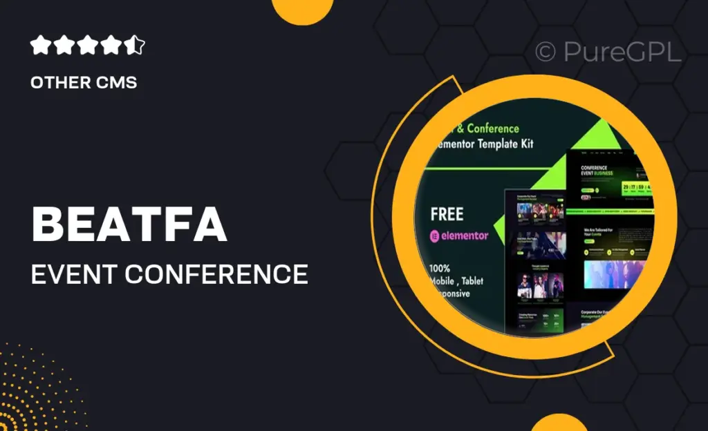 Beatfa – Event & Conference Elementor Template Kit 6 Beatfa – Event & Conference Elementor Template Kit