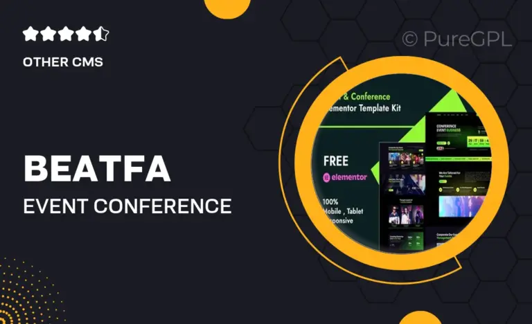 beatfa event conference elementor template kit