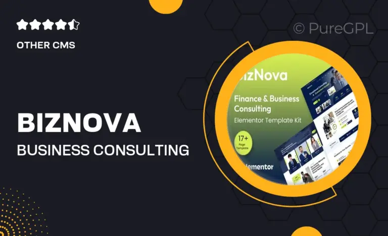 biznova business consulting elementor template kit