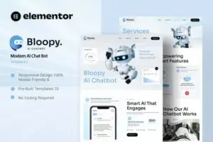 Bloopy – Modern AI Chat Bot Elementor Template Kit