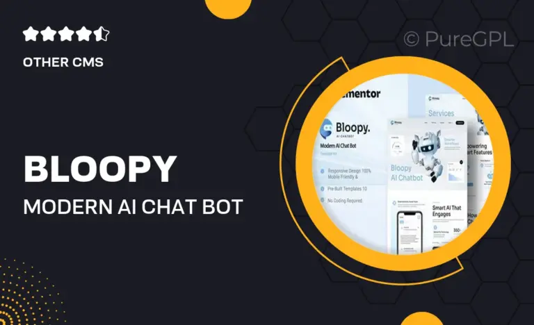 bloopy modern ai chat bot elementor template kit
