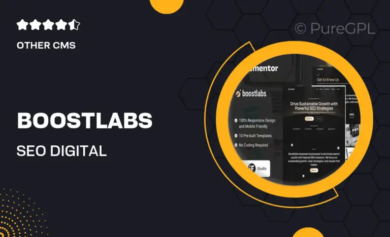 boostlabs seo digital marketing elementor template kit