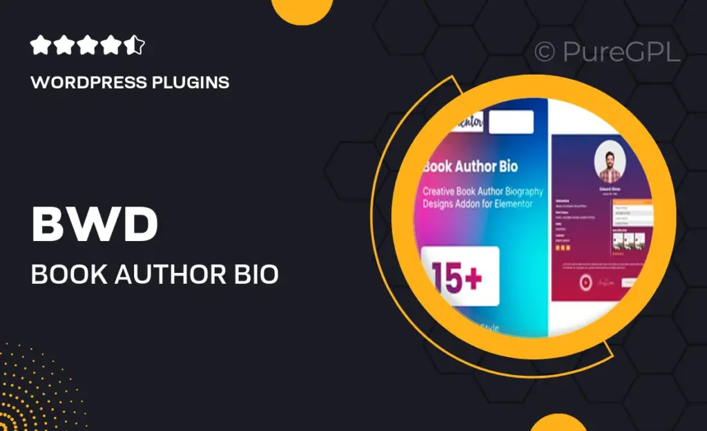 BWD Book Author Bio Addon for Elementor 3 BWD Book Author Bio Addon for Elementor