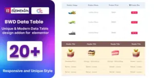 BWD Data Table Addon for Elementor