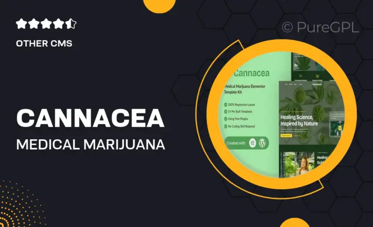cannacea medical marijuana elementor template kit