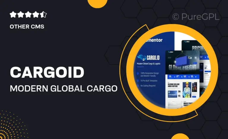cargoid modern global cargo logistic elementor template kit