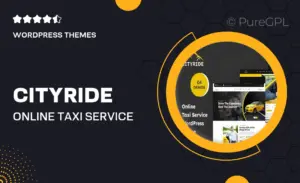Cityride – Online Taxi Service WordPress Theme
