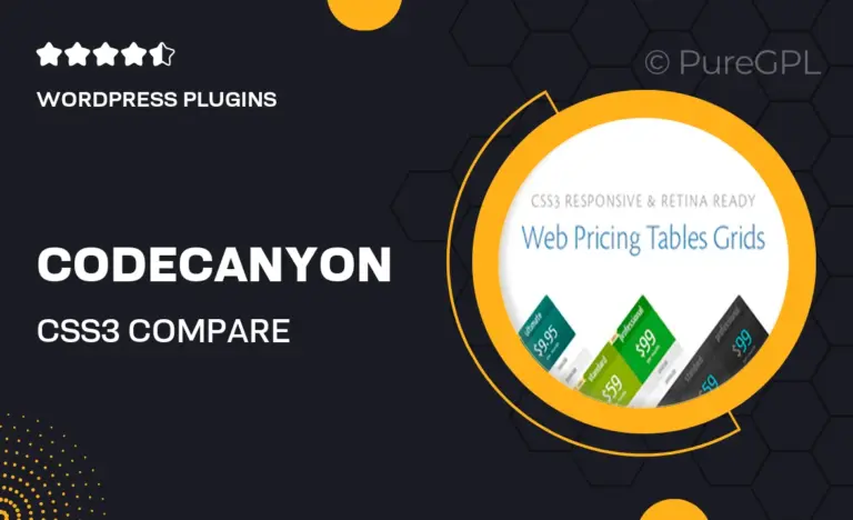 codecanyon css3 compare pricing tables