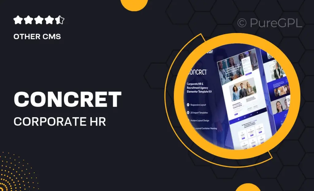 Downloads 5 Concret – Corporate HR & Recruitment Agency Elementor Template Kit
