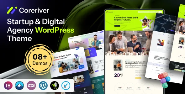coreriver startup digital agency wordpress theme 1