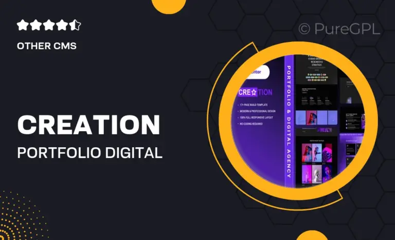 creation portfolio digital agency elementor template kit
