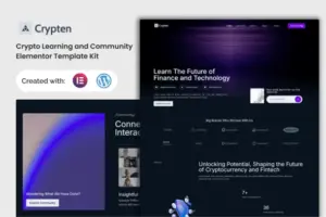 Crypten – Crypto Learning and Community Elementor Template Kit