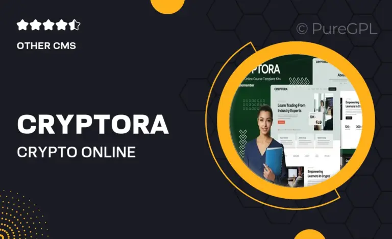 cryptora crypto online course website elementor template kit