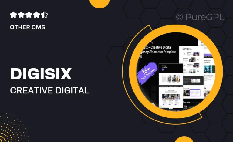 digisix creative digital agency elementor template kit