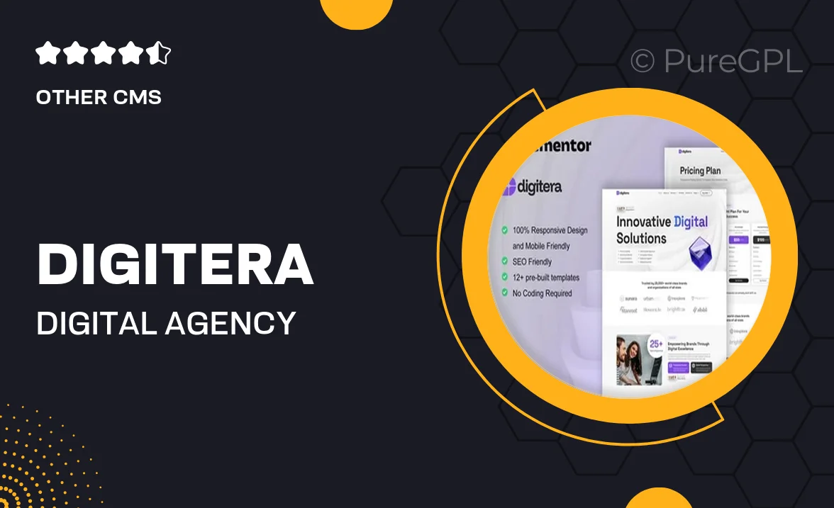 Digitera – Digital Agency Elementor Pro Template Kit