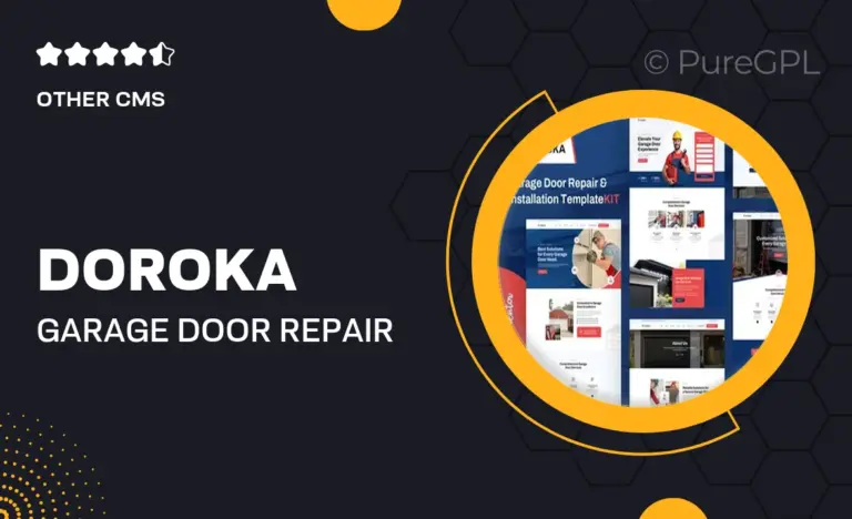 doroka garage door repair elementor template kit