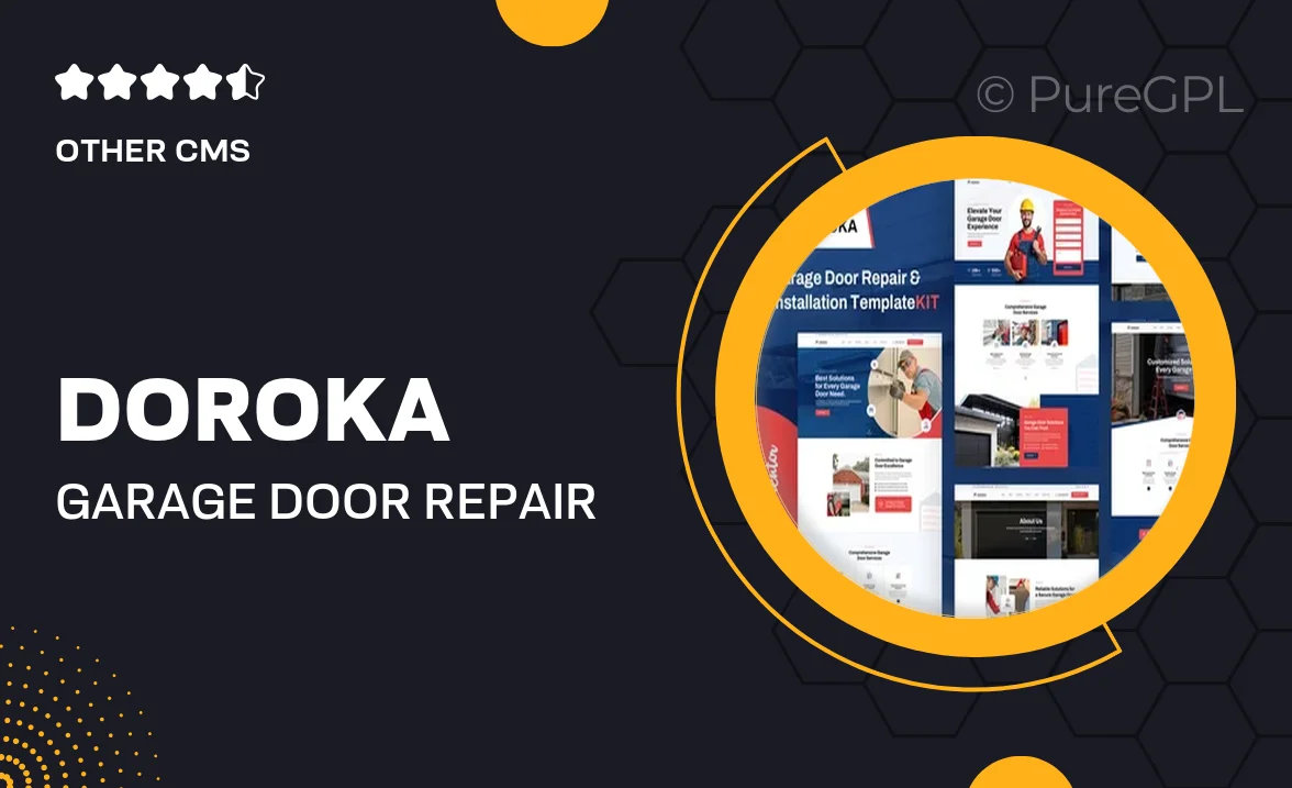 Doroka | Garage Door Repair Elementor Template Kit