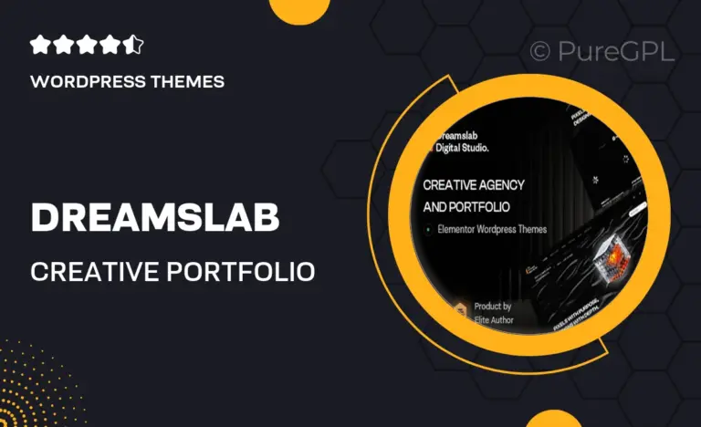 dreamslab creative portfolio agency wordpress theme