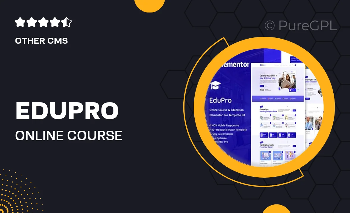 Edupro – Online Course & Education Elementor Pro Template Kit