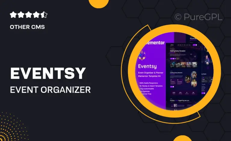 eventsy event organizer planner elementor template kit