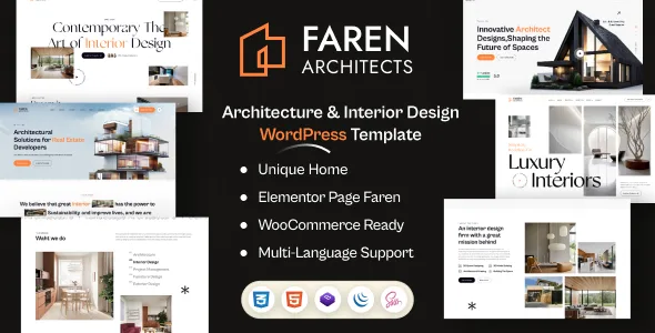 faren architecture and interior design wordpress theme 1
