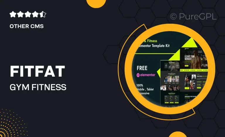 fitfat gym fitness elementor template kit