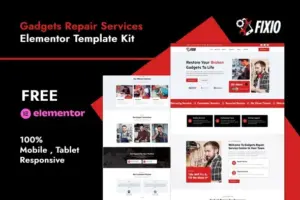 Fixio – Gadgets & Electronics Repair Services Elementor Template Kit
