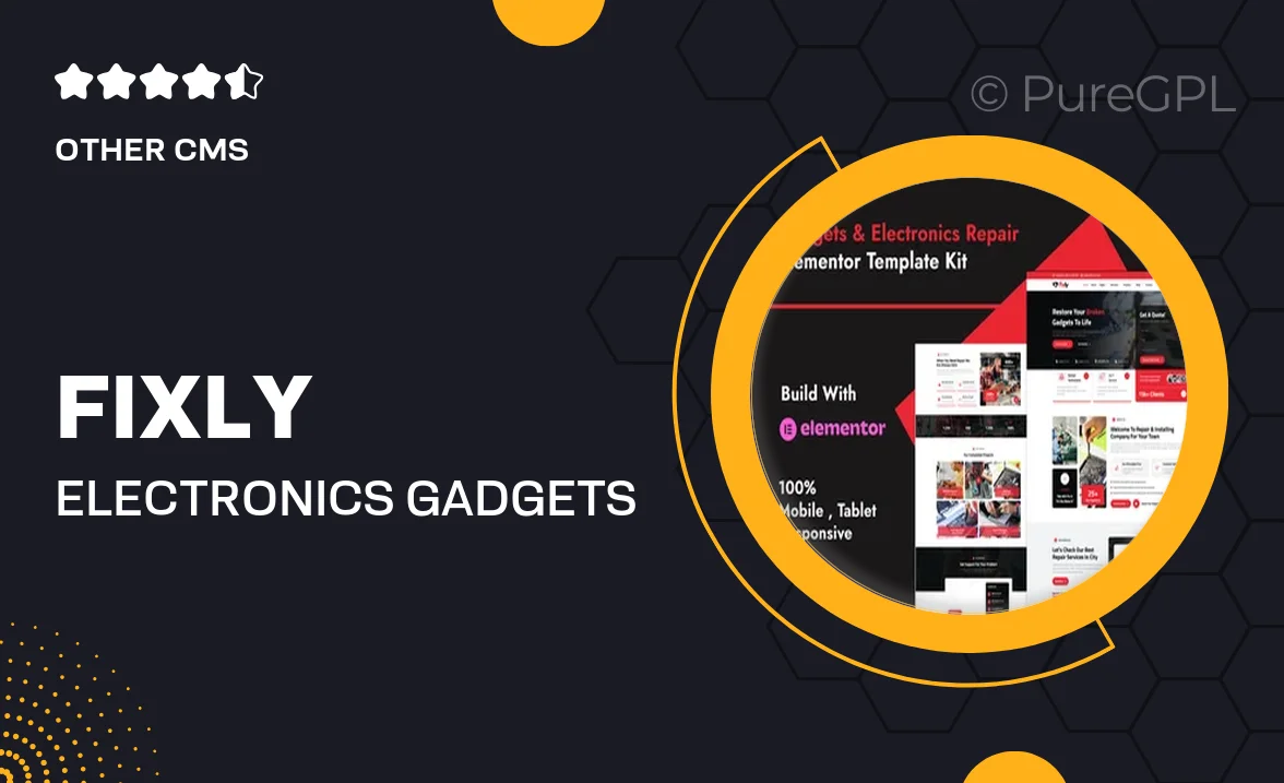 Fixly – Electronics & Gadgets Repair Services Elementor Template Kit