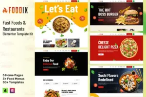 Foodix – Fast Foods & Restaurants Elementor Template Kit