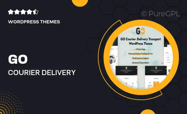 go courier delivery transport wordpress theme