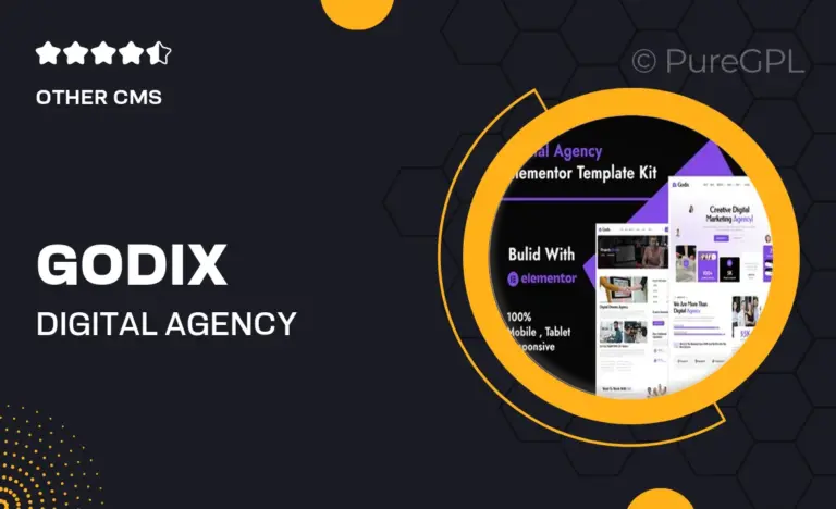 godix digital agency elementor template kit