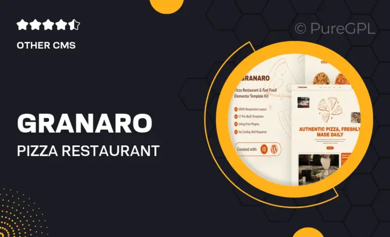 granaro pizza restaurant fast food elementor template kit