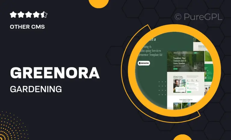 greenora gardening landscaping services elementor pro template kit