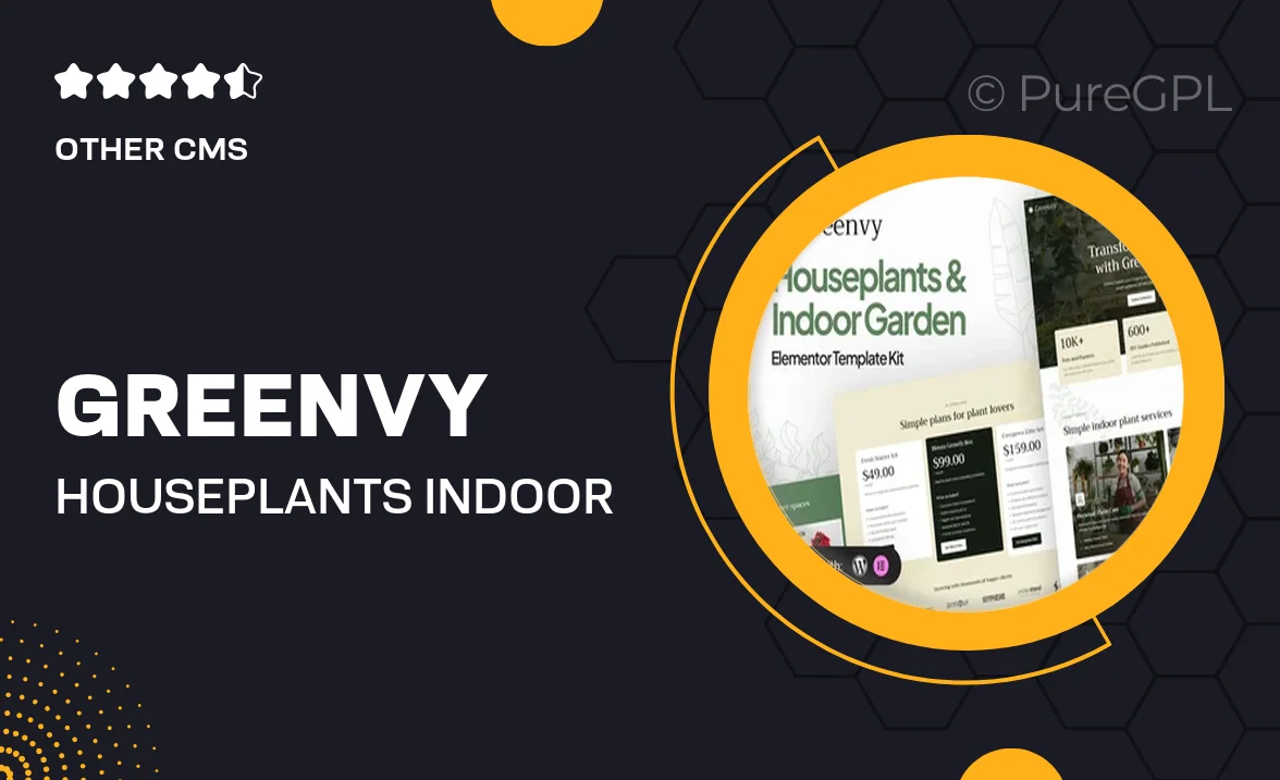 Greenvy – Houseplants & Indoor Garden Elementor Template Kit
