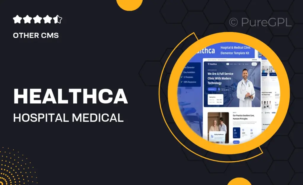 Healthca – Hospital & Medical Clinic Elementor Template Kit 47 Healthca – Hospital & Medical Clinic Elementor Template Kit