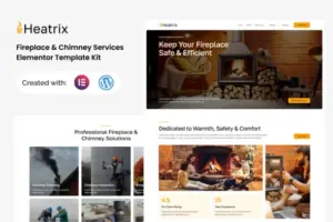 Heatrix – Fireplace & Chimney Services Elementor Template Kit
