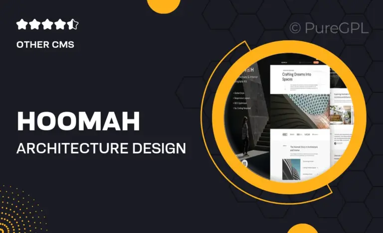 hoomah architecture design interior elementor pro template kit