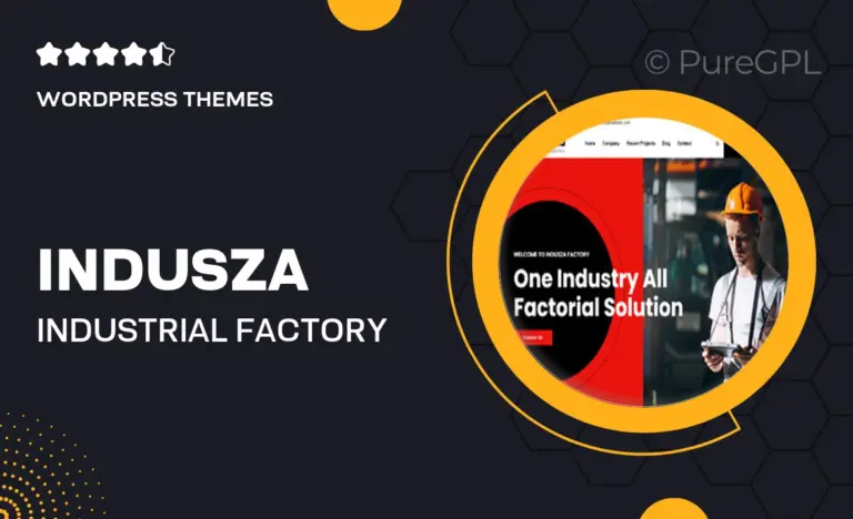 indusza industrial factory wordpress