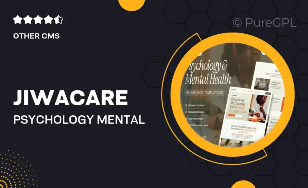 JiwaCare – Psychology & Mental Health Elementor Template Kit 40 JiwaCare – Psychology & Mental Health Elementor Template Kit