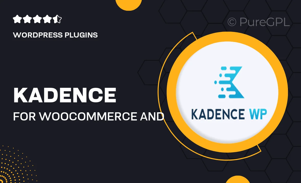 Kadence for WooCommerce and Elementor Pro