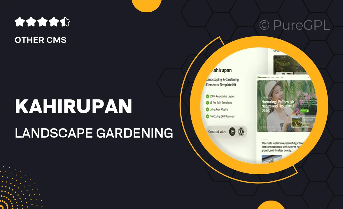 Kahirupan – Landscape & Gardening Elementor Template Kit