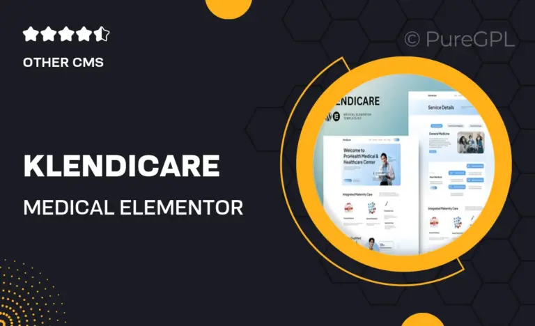 klendicare medical elementor template kit