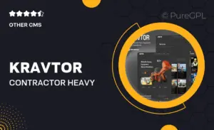 Kravtor – Contractor Heavy Equipment Rental Website Elementor Template Kit