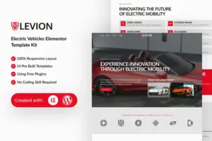 Levion – Electric Vehicle Elementor Template Kit