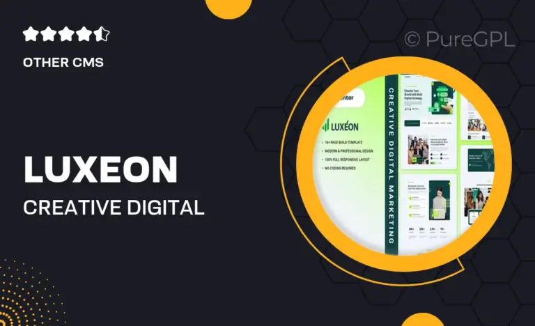 luxeon creative digital marketing elementor template kit