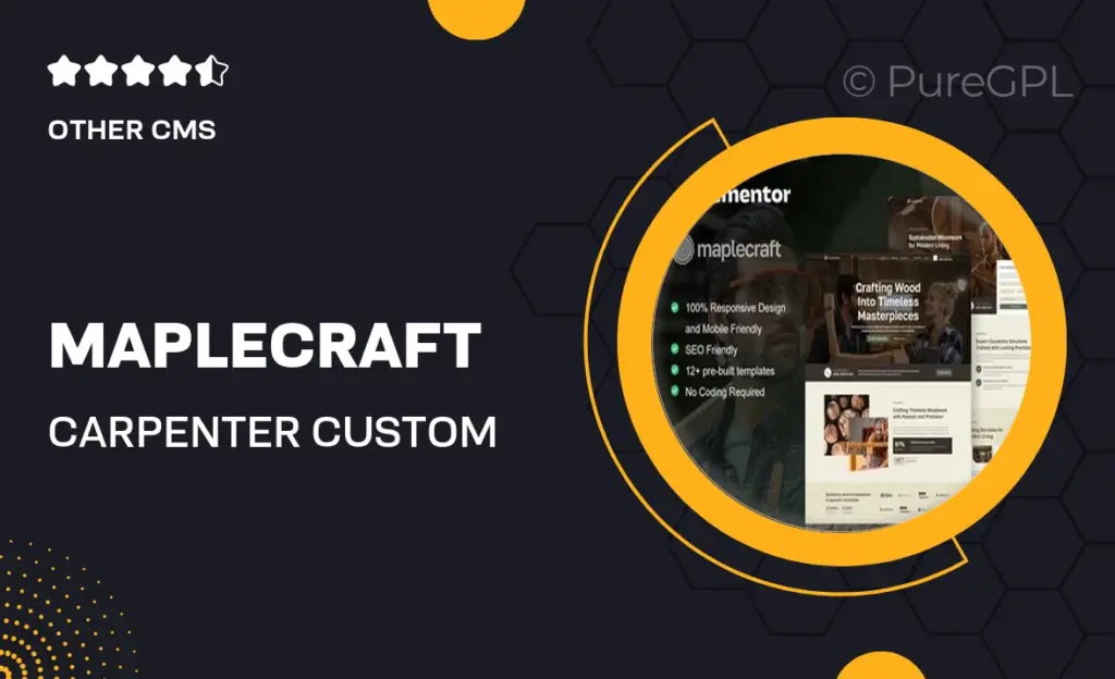 MapleCraft – Carpenter & Custom Furniture Elementor Pro Template Kit 32 MapleCraft – Carpenter & Custom Furniture Elementor Pro Template Kit