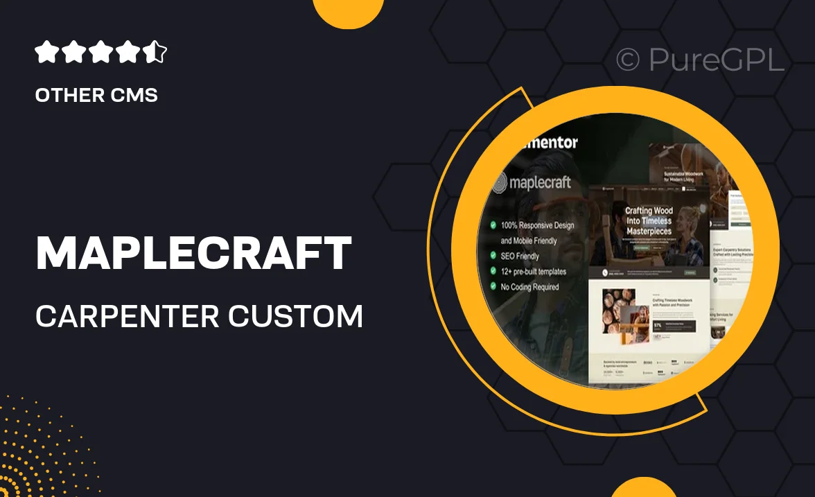 MapleCraft – Carpenter & Custom Furniture Elementor Pro Template Kit