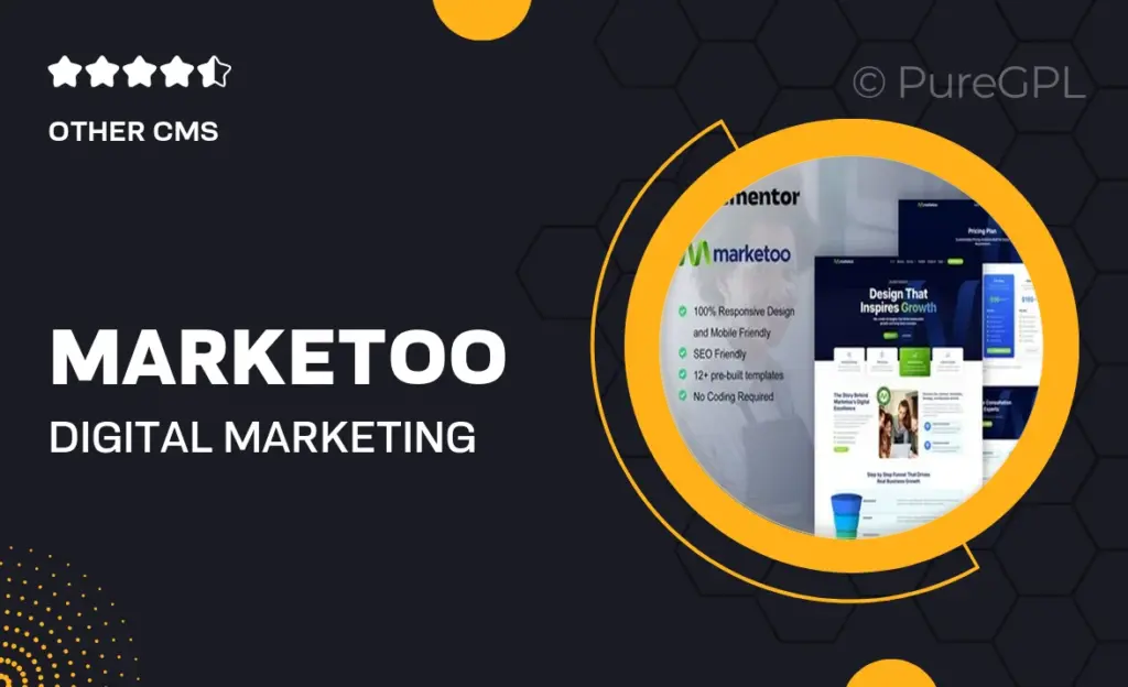 Downloads 8 Marketoo – Digital Marketing Agency Elementor Pro Template Kit